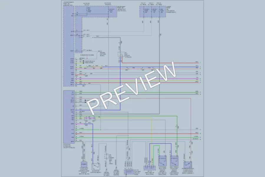 2011 Toyota HighlanderHybrid Trunk Tailgate Fuel Door wiring diagram preview