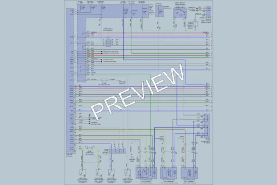 2011 Toyota LandCruiser Power Door Locks wiring diagram preview
