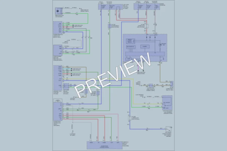 2011 Toyota LandCruiser Power Top Sunroof wiring diagram preview
