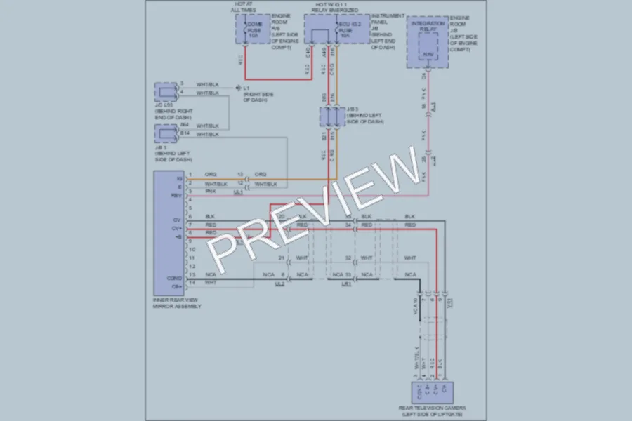 2011 Toyota Prius Power Mirrors wiring diagram preview