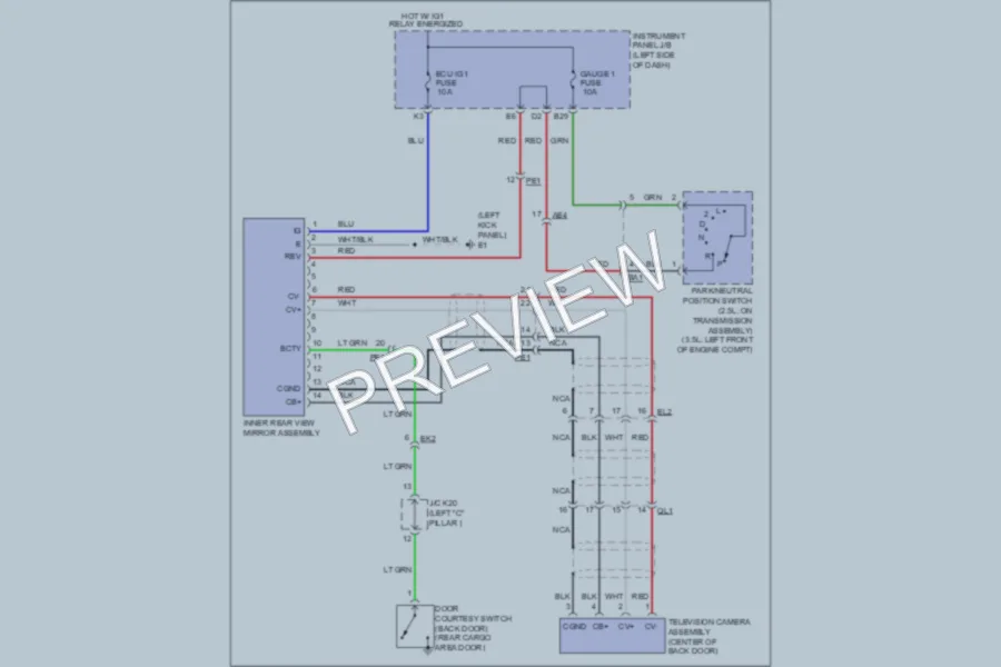 2011 Toyota RAV4 Power Mirrors wiring diagram preview