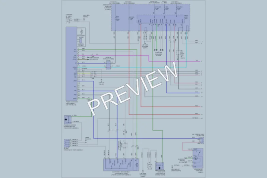 2011 Toyota Sienna Trunk Tailgate Fuel Door wiring diagram preview