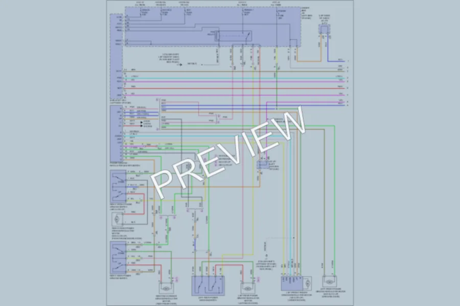 2011 Toyota Tundra Power Windows wiring diagram preview