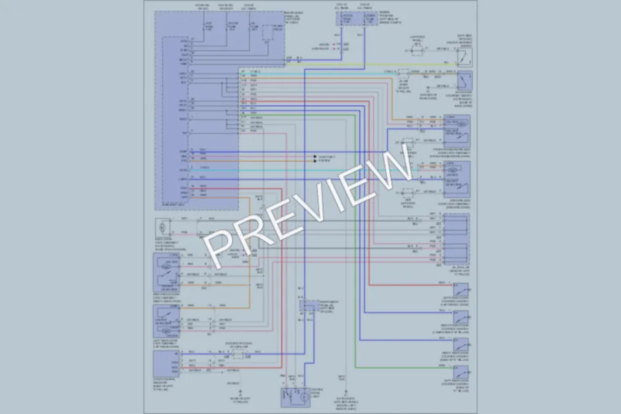 2011 Toyota Yaris Power Door Locks wiring diagram preview