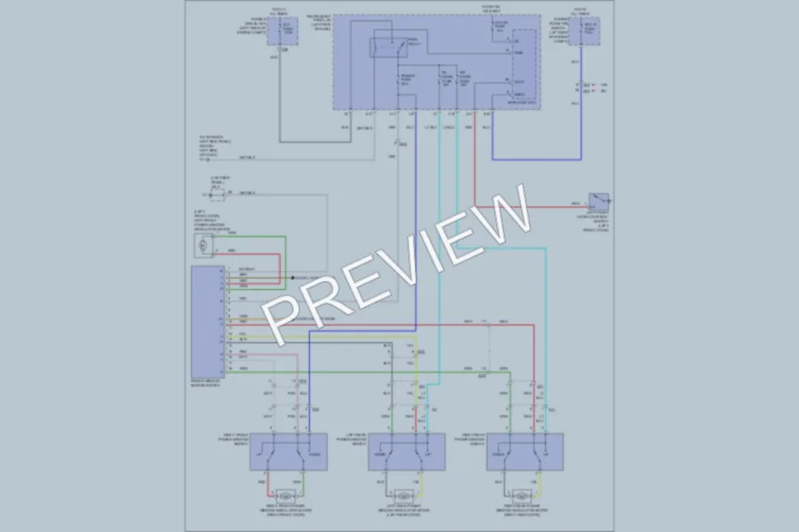 2011 Toyota Yaris Power Windows wiring diagram preview