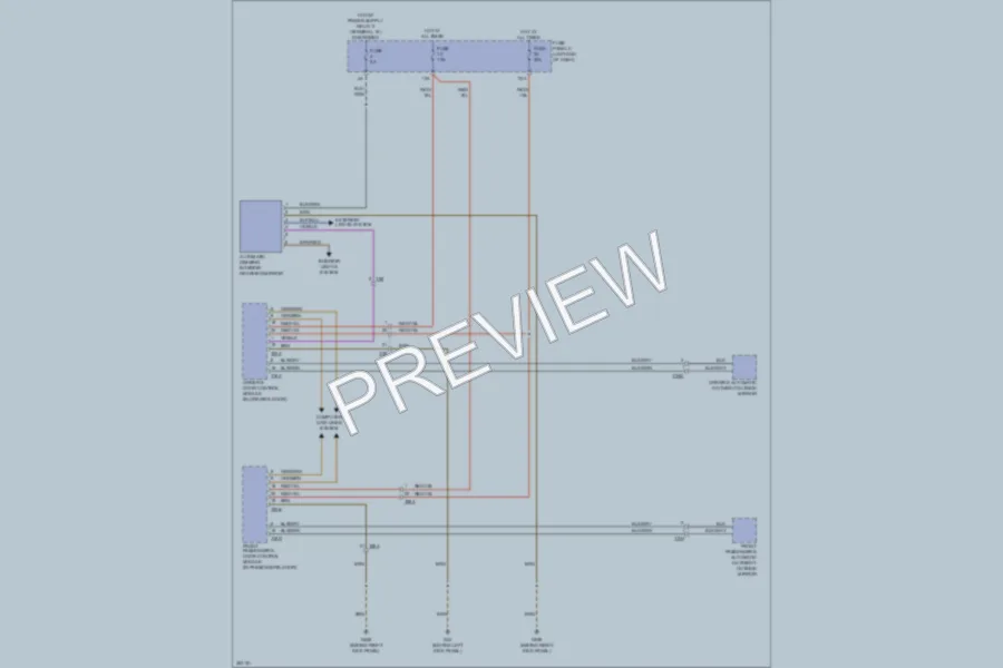 2011 Volkswagen Eos Power Mirrors wiring diagram preview