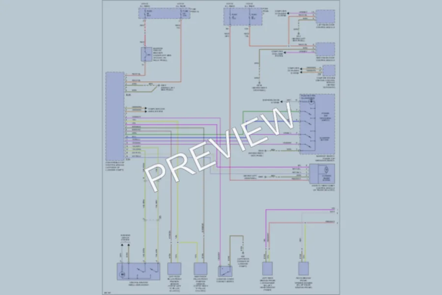 2011 Volkswagen Eos Power Top Sunroof wiring diagram preview