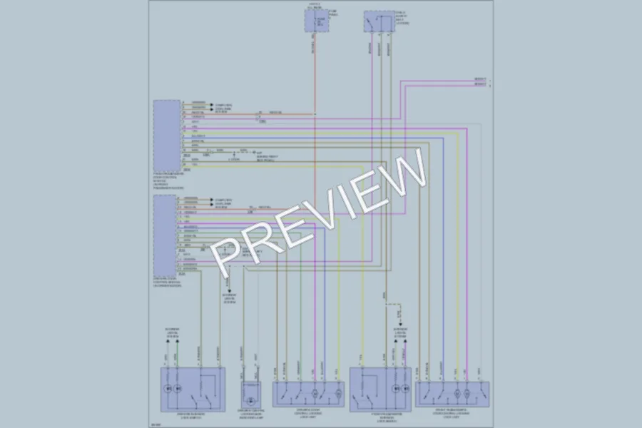 2011 Volkswagen GTI Power Door Locks wiring diagram preview