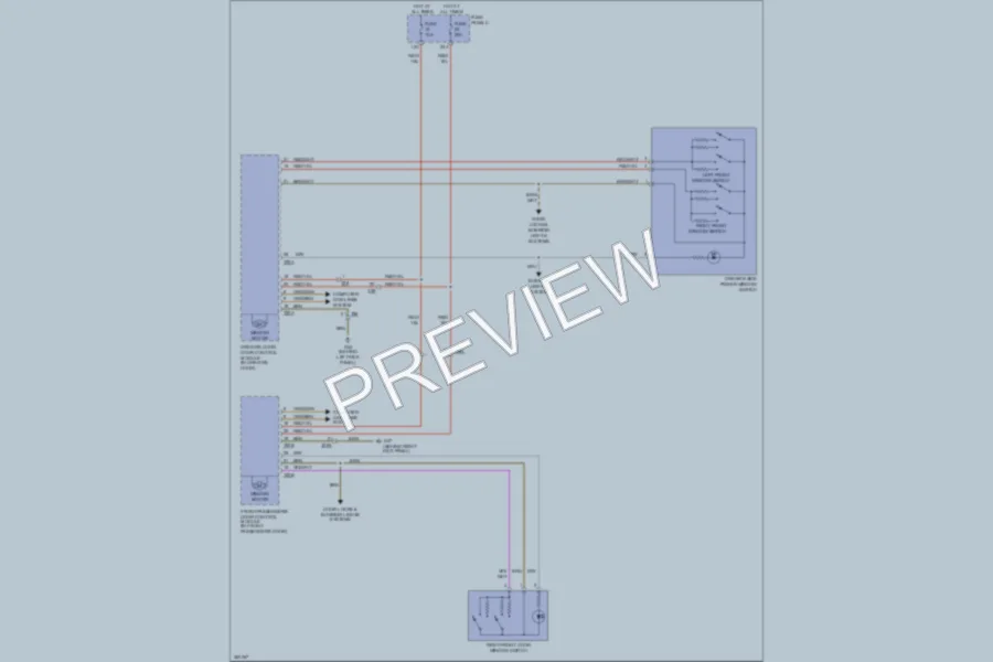 2011 Volkswagen GTI Power Windows wiring diagram preview