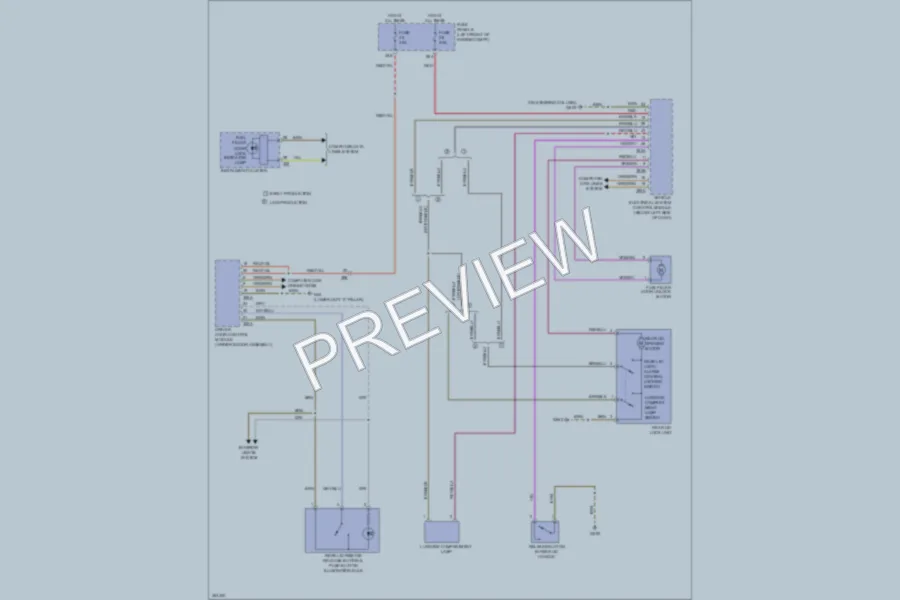 2011 Volkswagen 4D Sedan Trunk Tailgate Fuel Door wiring diagram preview