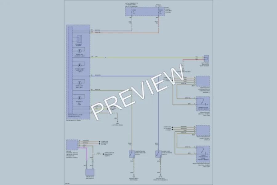2011 Volkswagen 4D Sedan Warning Systems wiring diagram preview