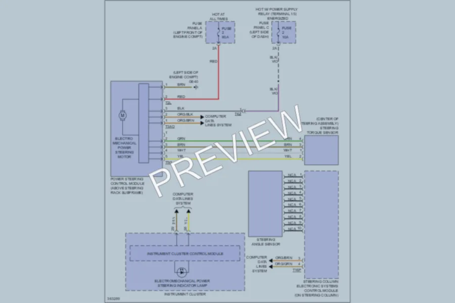 2011 Volkswagen 4D Wagon Electronic Power Steering wiring diagram preview