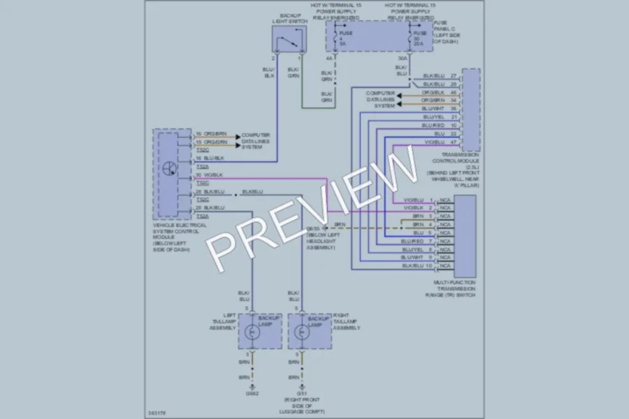 2011 Volkswagen 4D Wagon Exterior Lights wiring diagram preview