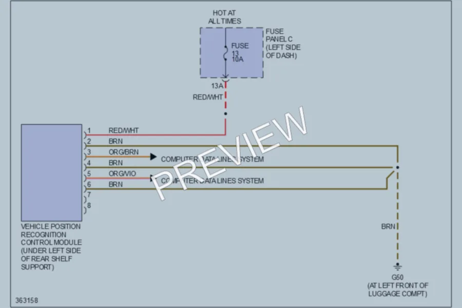 2011 Volkswagen 4D Wagon Instrument Cluster wiring diagram preview