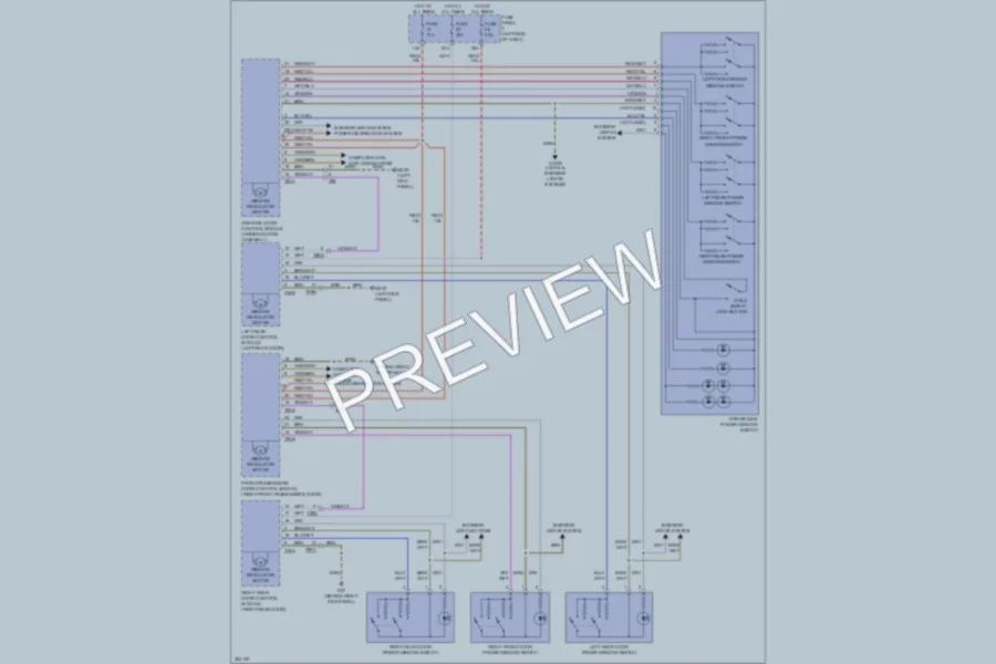 2011 Volkswagen 4D Wagon Power Windows wiring diagram preview