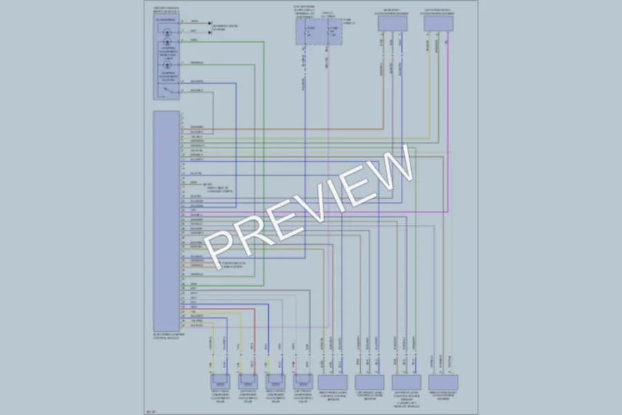 2011 Volkswagen PassatCC Electronic Suspension wiring diagram preview