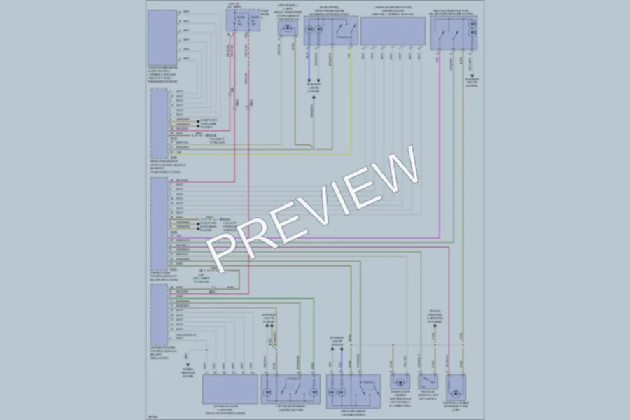 2011 Volkswagen PassatCC Power Door Locks wiring diagram preview