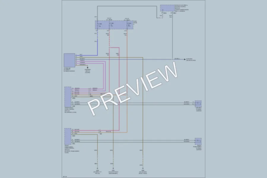 2011 Volkswagen PassatCC Power Mirrors wiring diagram preview