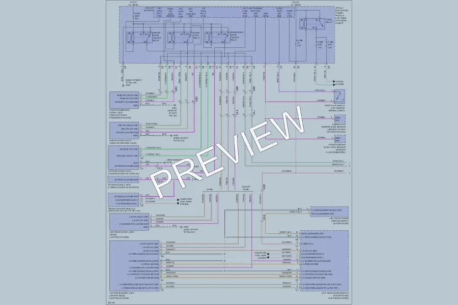 2011 Volkswagen Routan Power Door Locks wiring diagram preview