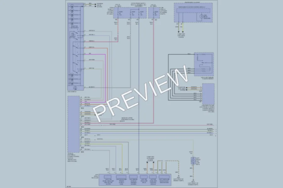 2011 Volkswagen Tiguan Headlights wiring diagram preview