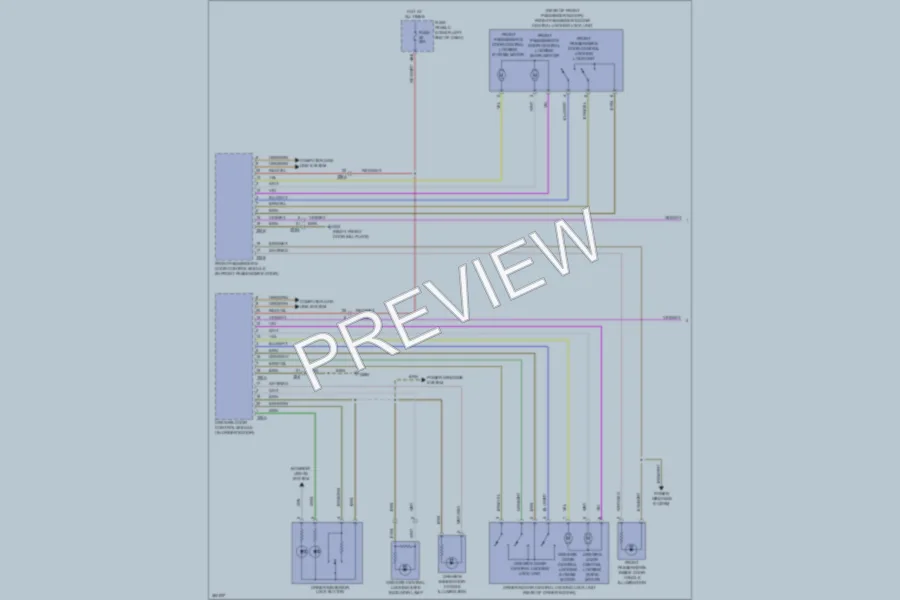 2011 Volkswagen Tiguan Power Door Locks wiring diagram preview