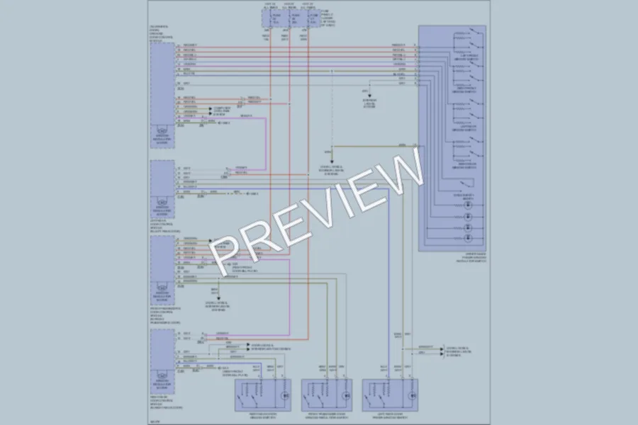 2011 Volkswagen Tiguan Power Windows wiring diagram preview