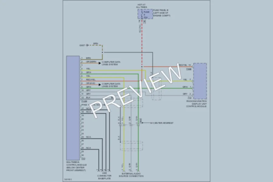 2011 Volkswagen Tiguan Radio wiring diagram preview