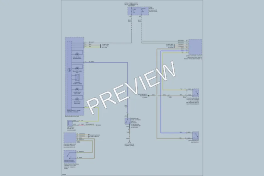 2011 Volkswagen Tiguan Warning Systems wiring diagram preview
