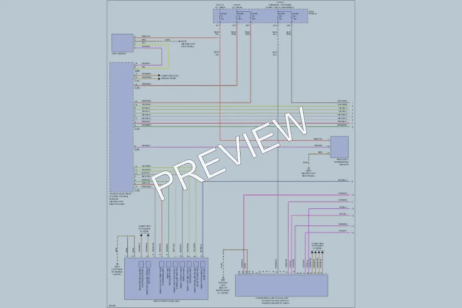 2011 Volkswagen Touareg Headlights wiring diagram preview