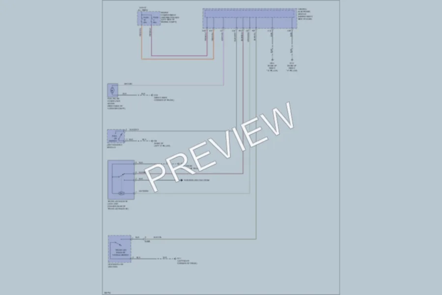 2011 Volvo C30 Trunk Tailgate Fuel Door wiring diagram preview
