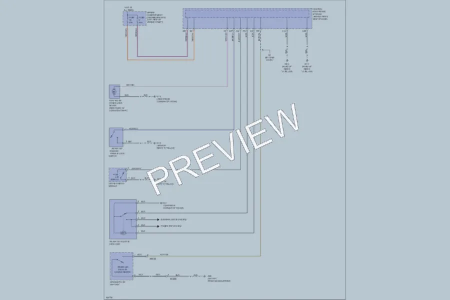 2011 Volvo C70 Trunk Tailgate Fuel Door wiring diagram preview