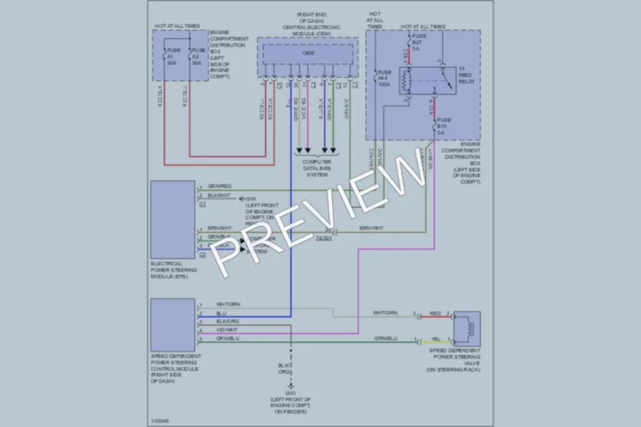 2011 Volvo S60 Electronic Power Steering wiring diagram preview