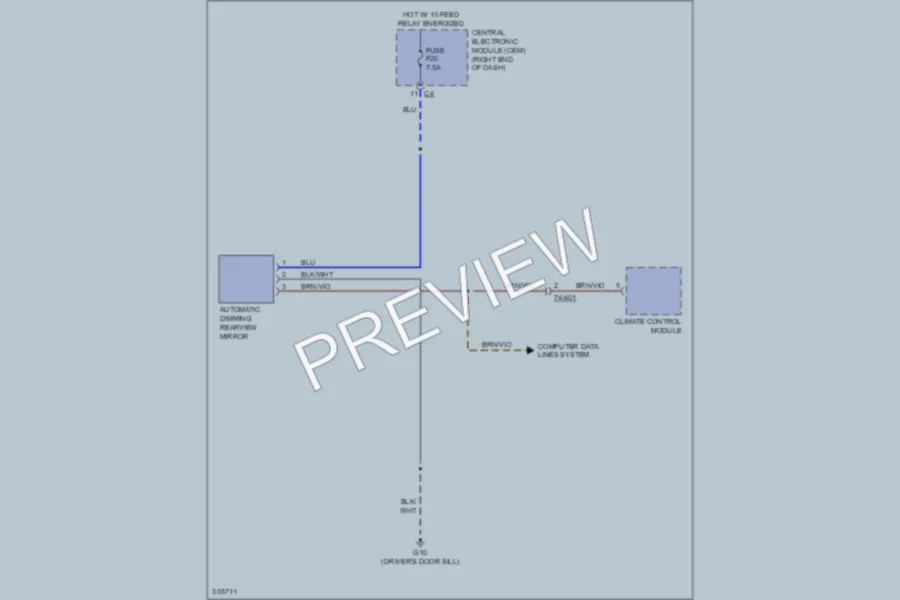 2011 Volvo S60 Power Mirrors wiring diagram preview
