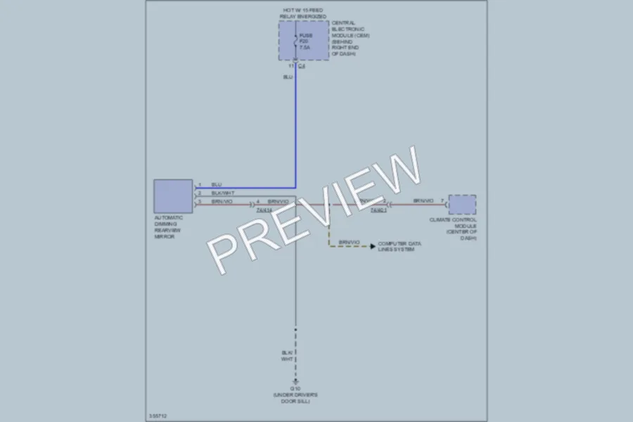 2011 Volvo S80 Power Mirrors wiring diagram preview