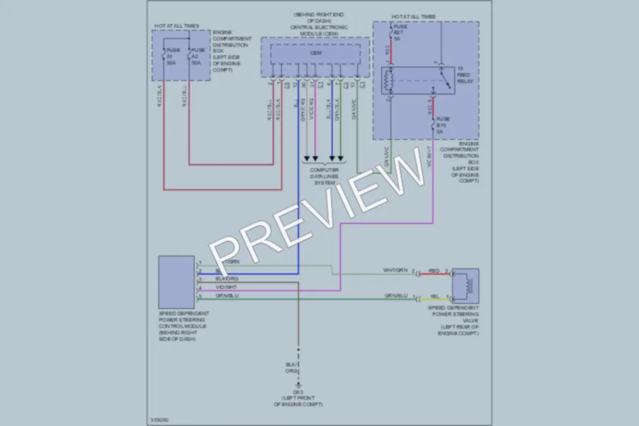 2011 Volvo XC60 Electronic Power Steering wiring diagram preview