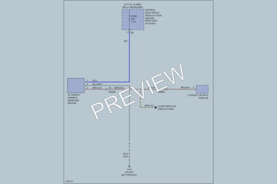 2011 Volvo XC60 Power Mirrors wiring diagram preview