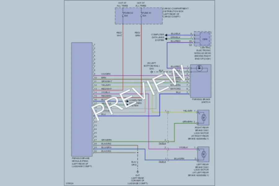 2011 Volvo XC60 Shift Interlock wiring diagram preview