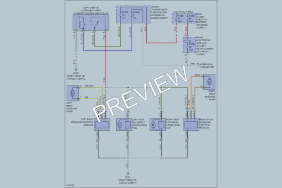 2011 Volvo XC90 Power Seats wiring diagram preview