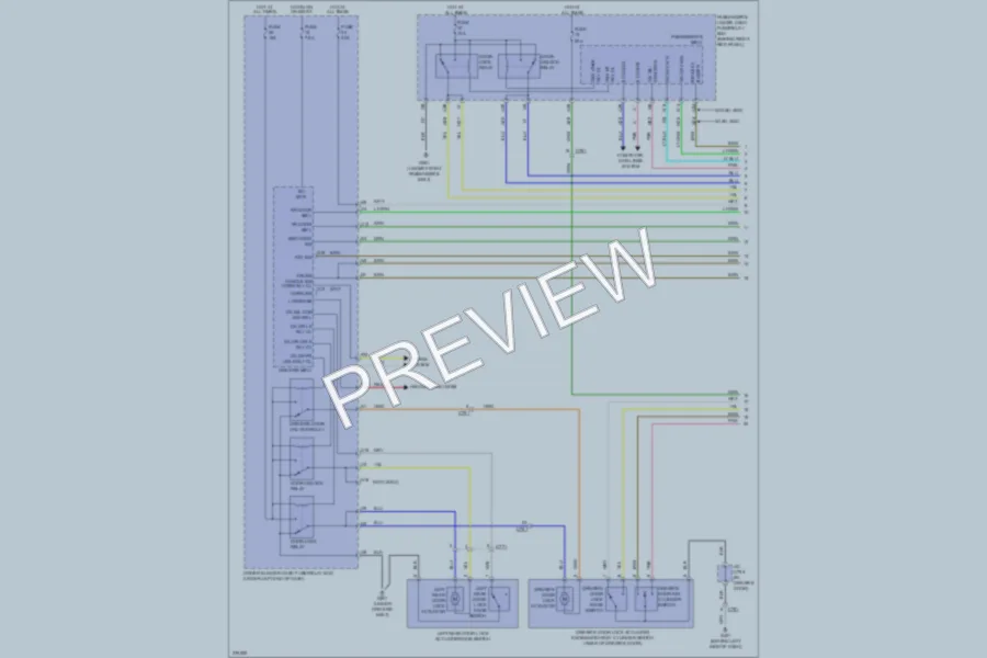 2012 Acura TL Power Door Locks wiring diagram preview