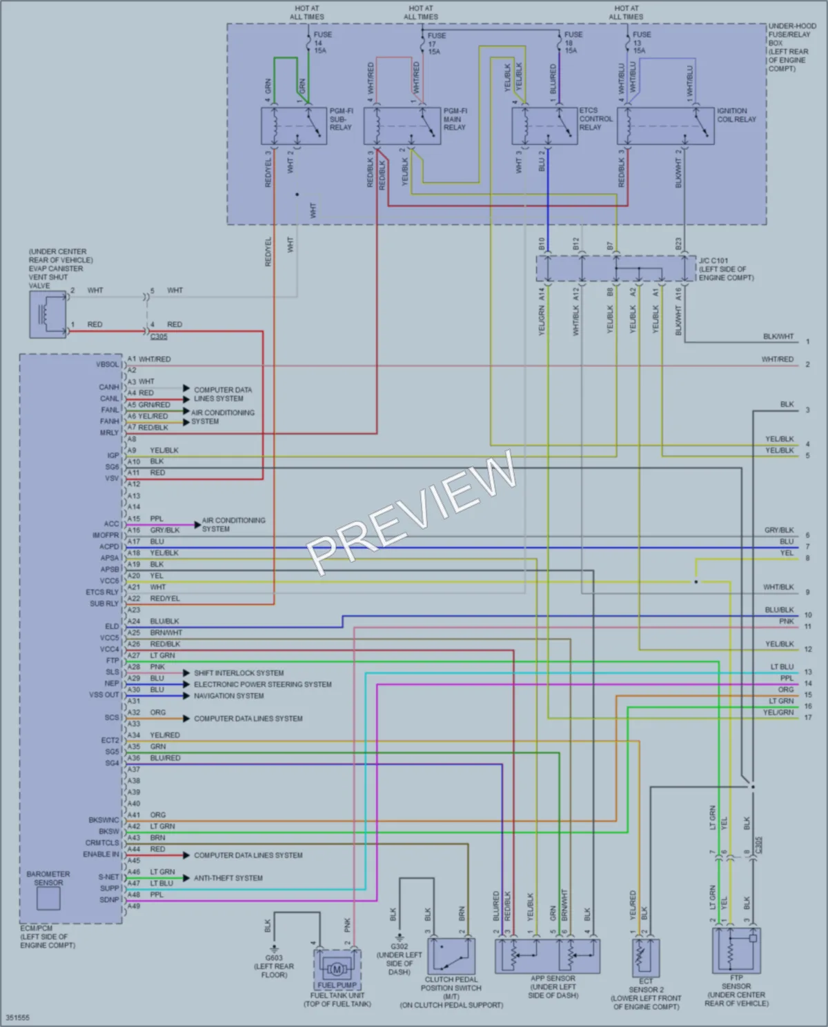 2012 Acura TSX Engine Performance wiring diagram preview