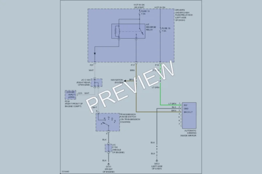 2012 Acura ZDX Power Mirrors wiring diagram preview