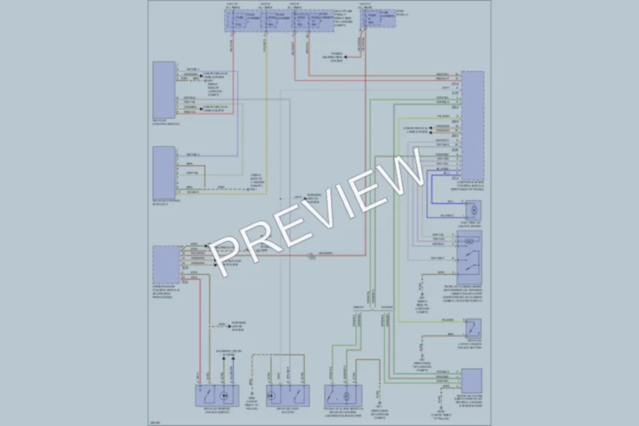 2012 Audi A4 Trunk Tailgate Fuel Door wiring diagram preview