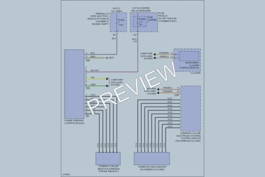 2012 Audi A5 Electronic Power Steering wiring diagram preview