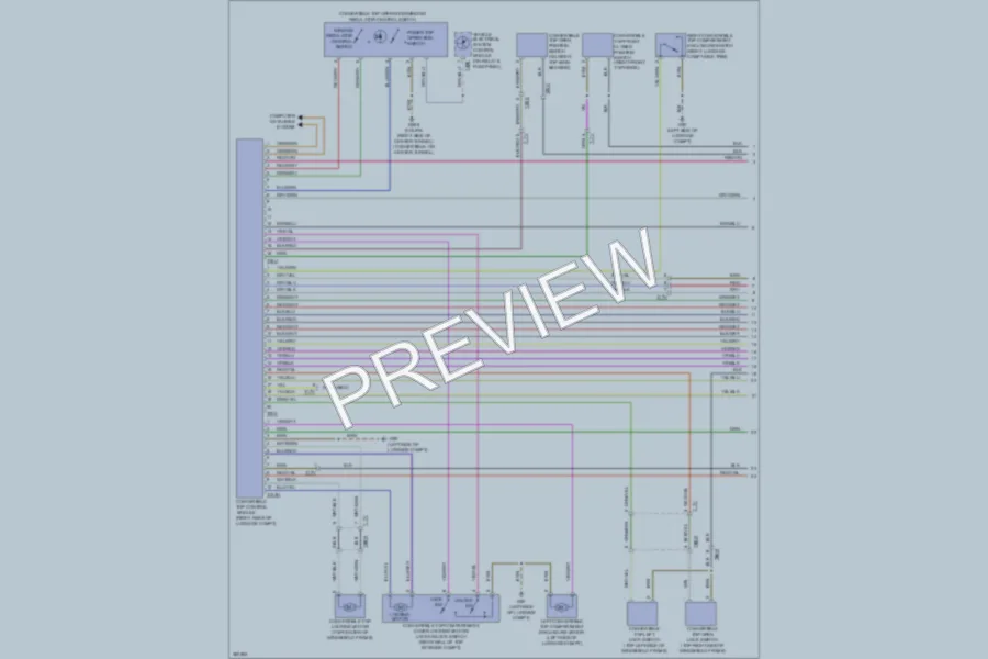 2012 Audi A5 Power Top Sunroof wiring diagram preview