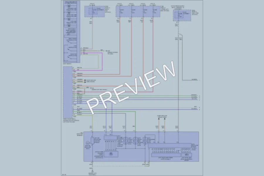 2012 Audi A6 Headlights wiring diagram preview