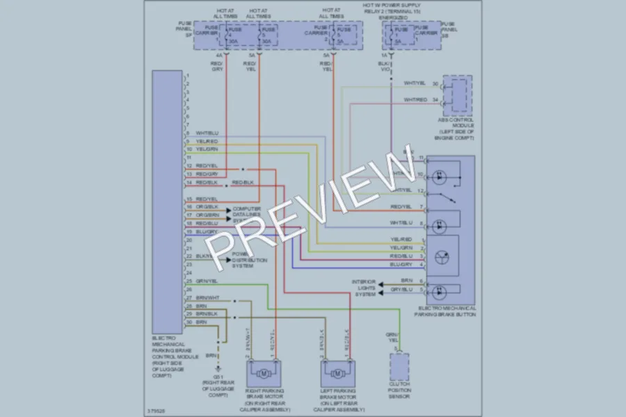 2012 Audi A6 Shift Interlock wiring diagram preview