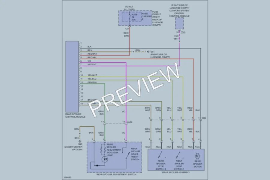 2012 Audi A7 Active Bodyworks wiring diagram preview