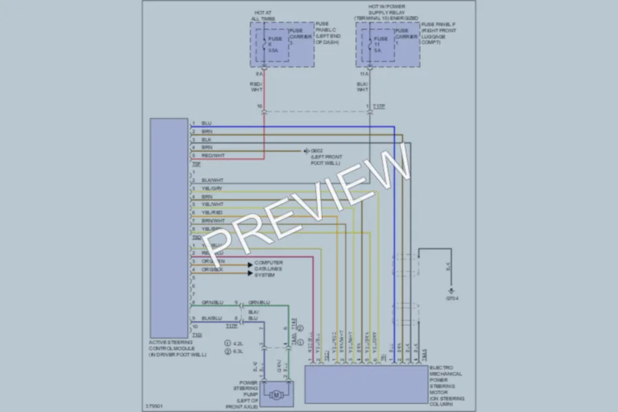 2012 Audi A8 Electronic Power Steering wiring diagram preview
