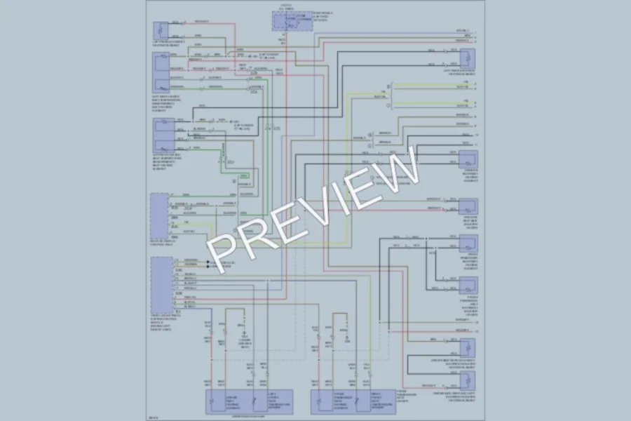 2012 Audi A8L Power Seats wiring diagram preview