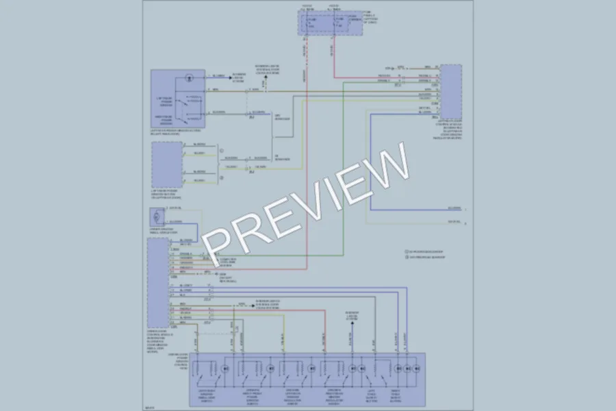 2012 Audi A8L Power Windows wiring diagram preview